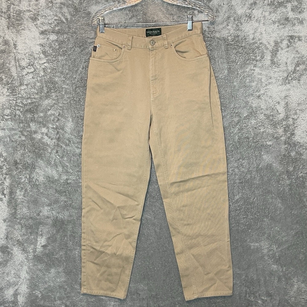 Lauren Ralph Lauren Women Tapered Mom Jean 8P Chessycore Chic Neutral Minimalist